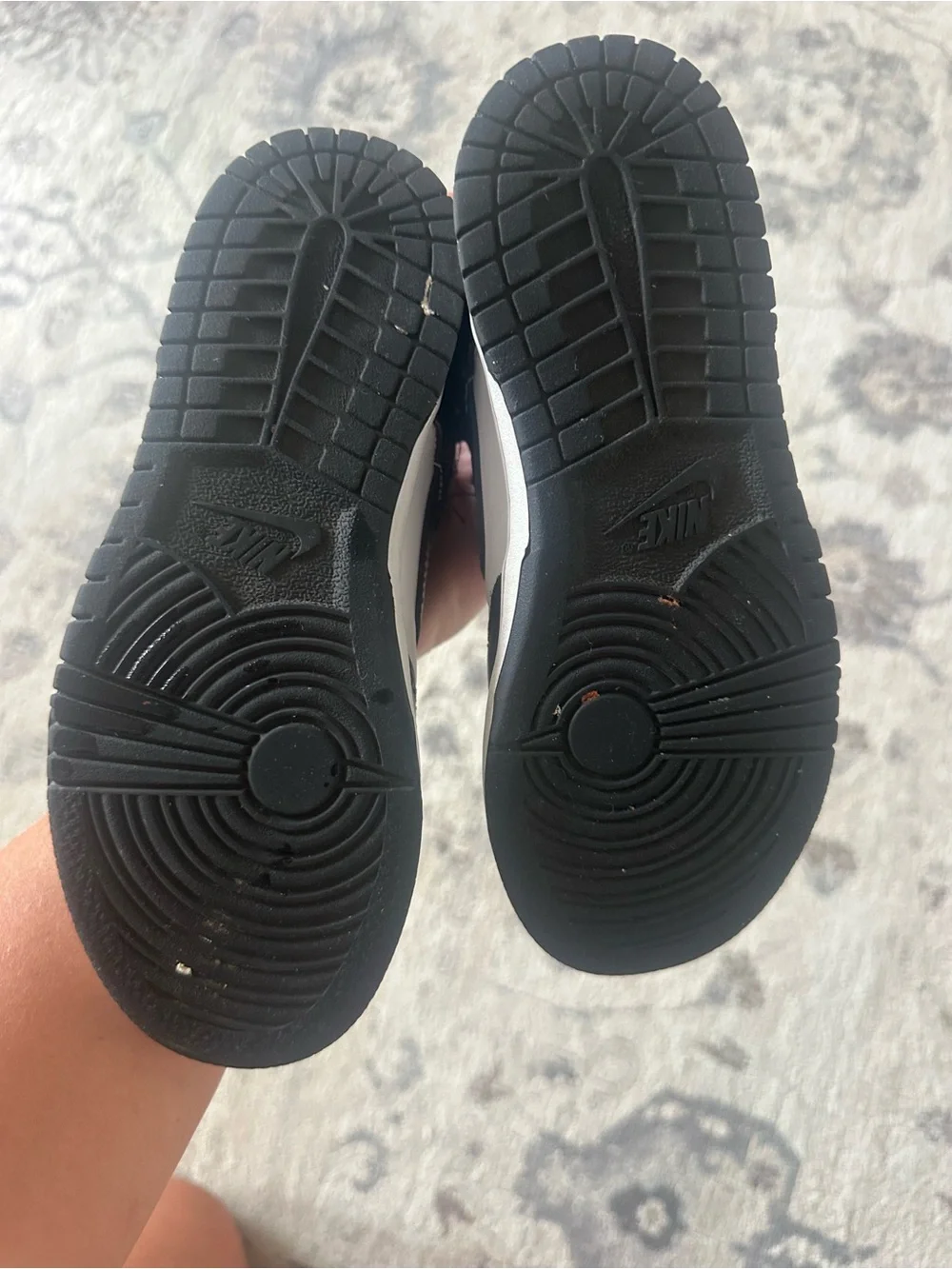 Nike Kids Black and White Low-Top Sneakers